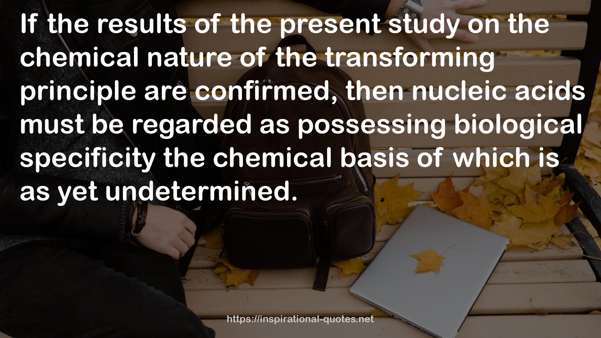 the chemical nature  QUOTES