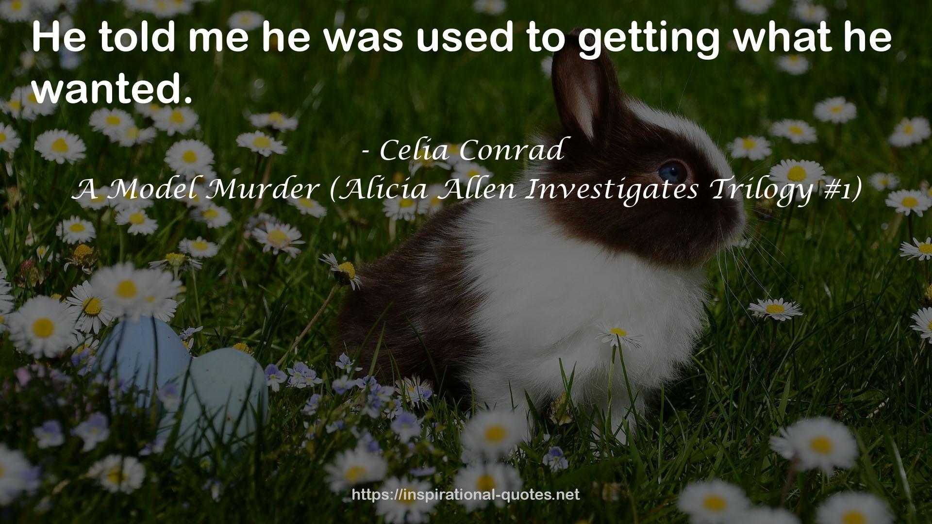 A Model Murder (Alicia Allen Investigates Trilogy #1) QUOTES