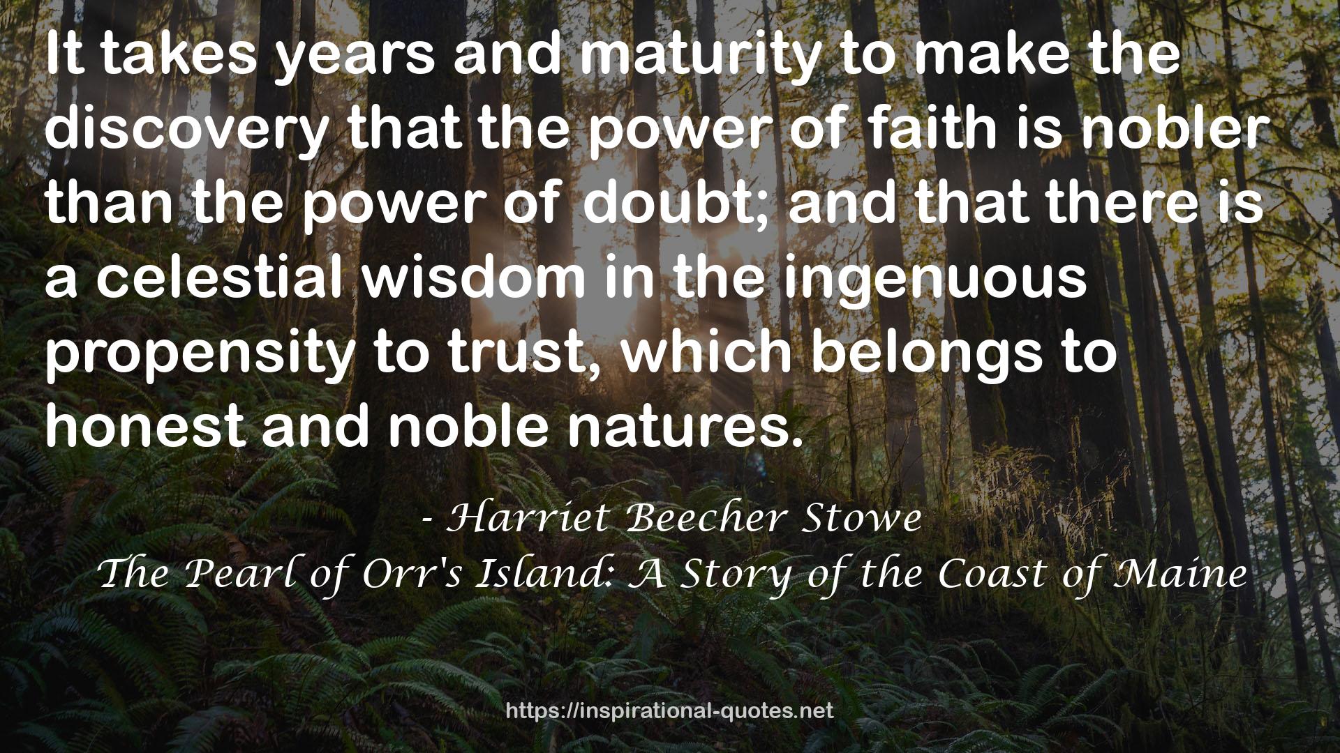 The Pearl of Orr's Island: A Story of the Coast of Maine QUOTES