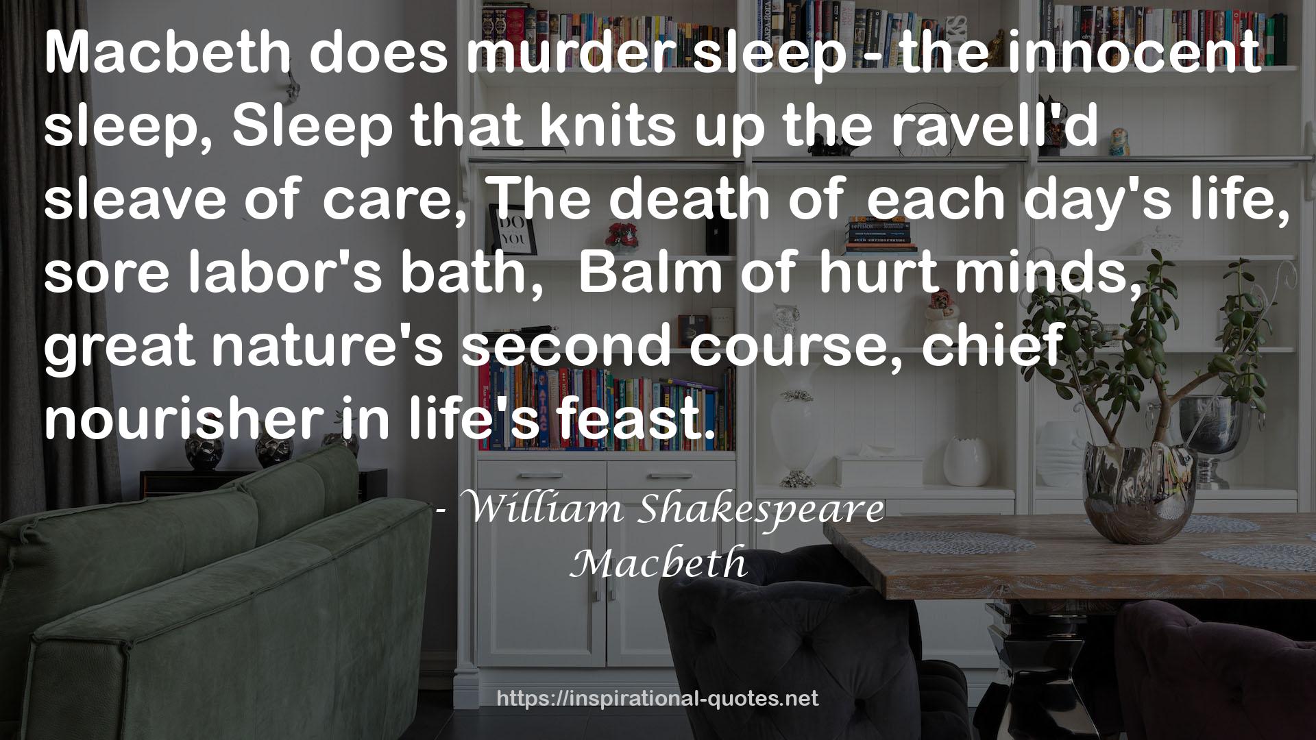 murder sleep  QUOTES