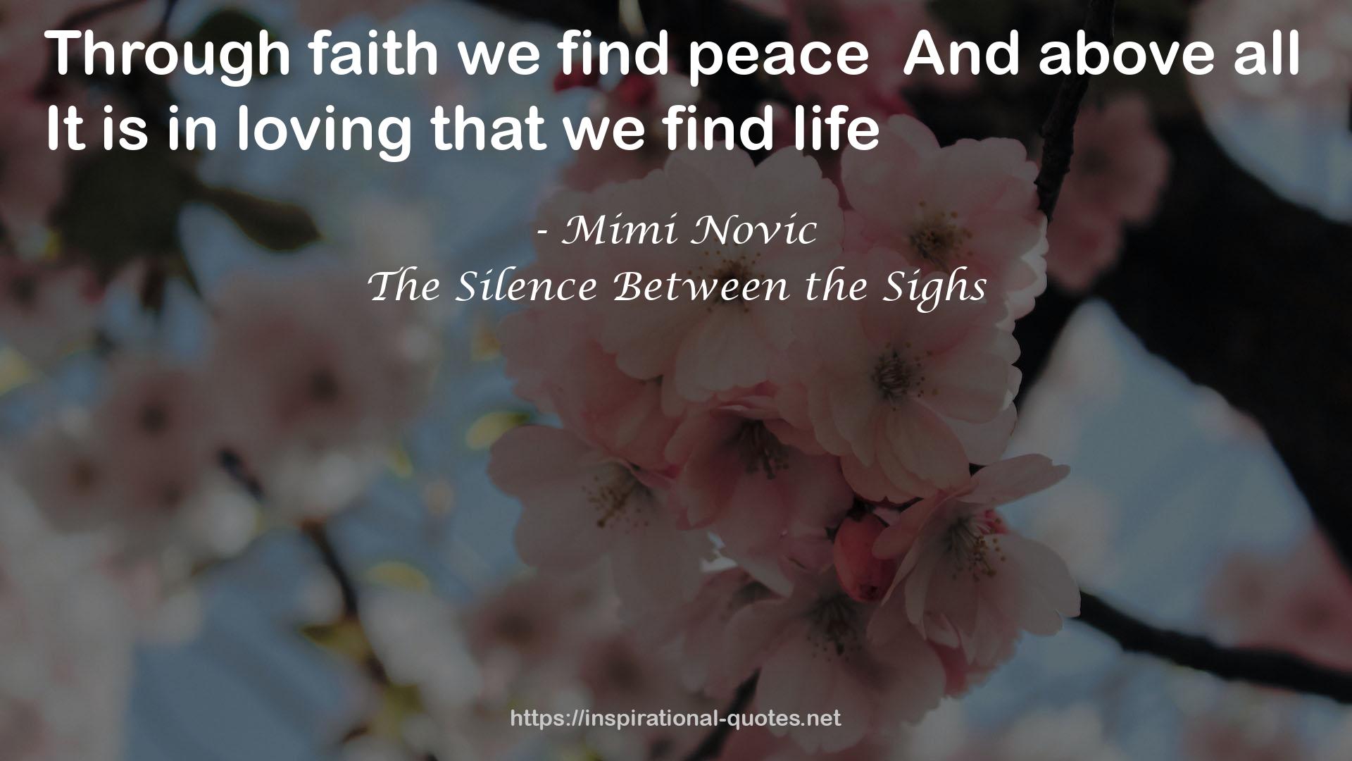 The Silence Between the Sighs QUOTES