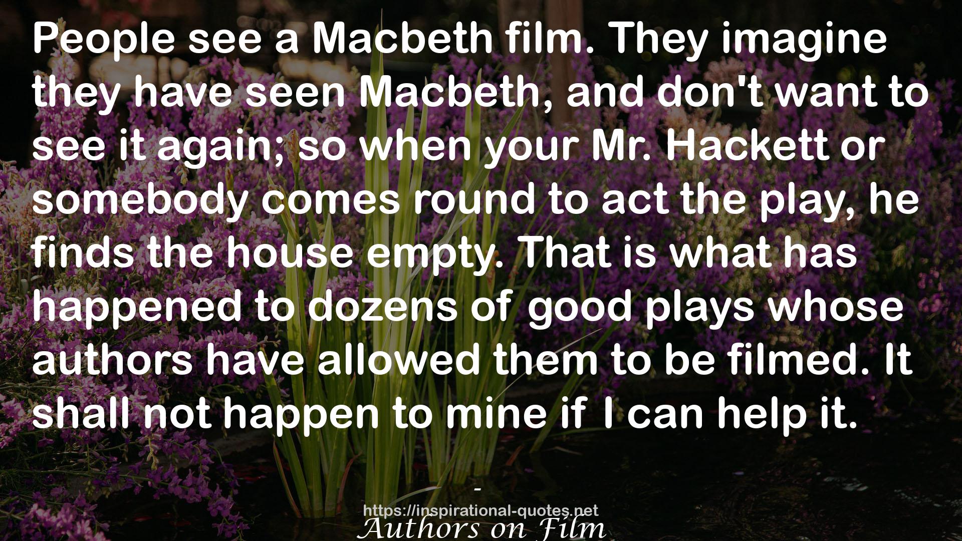 Authors on Film QUOTES