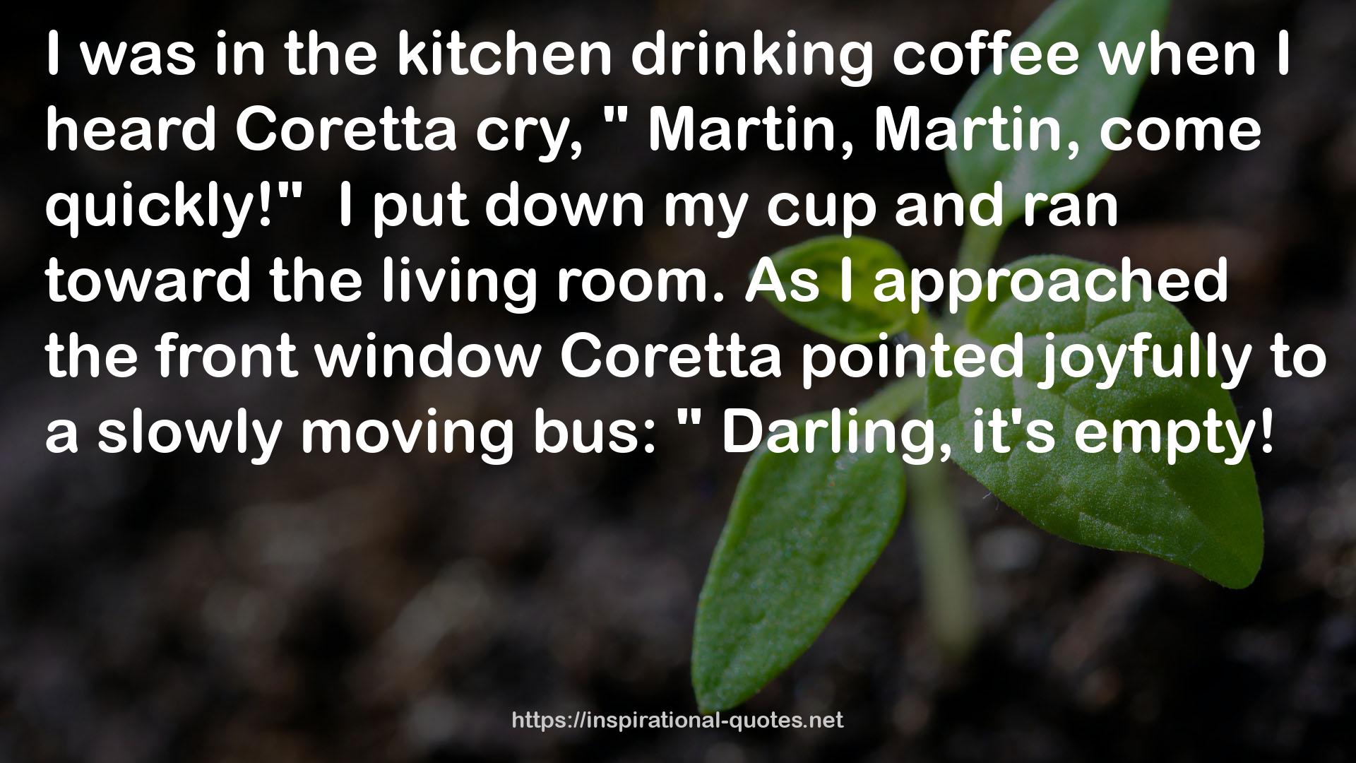 the kitchen drinking coffee  QUOTES