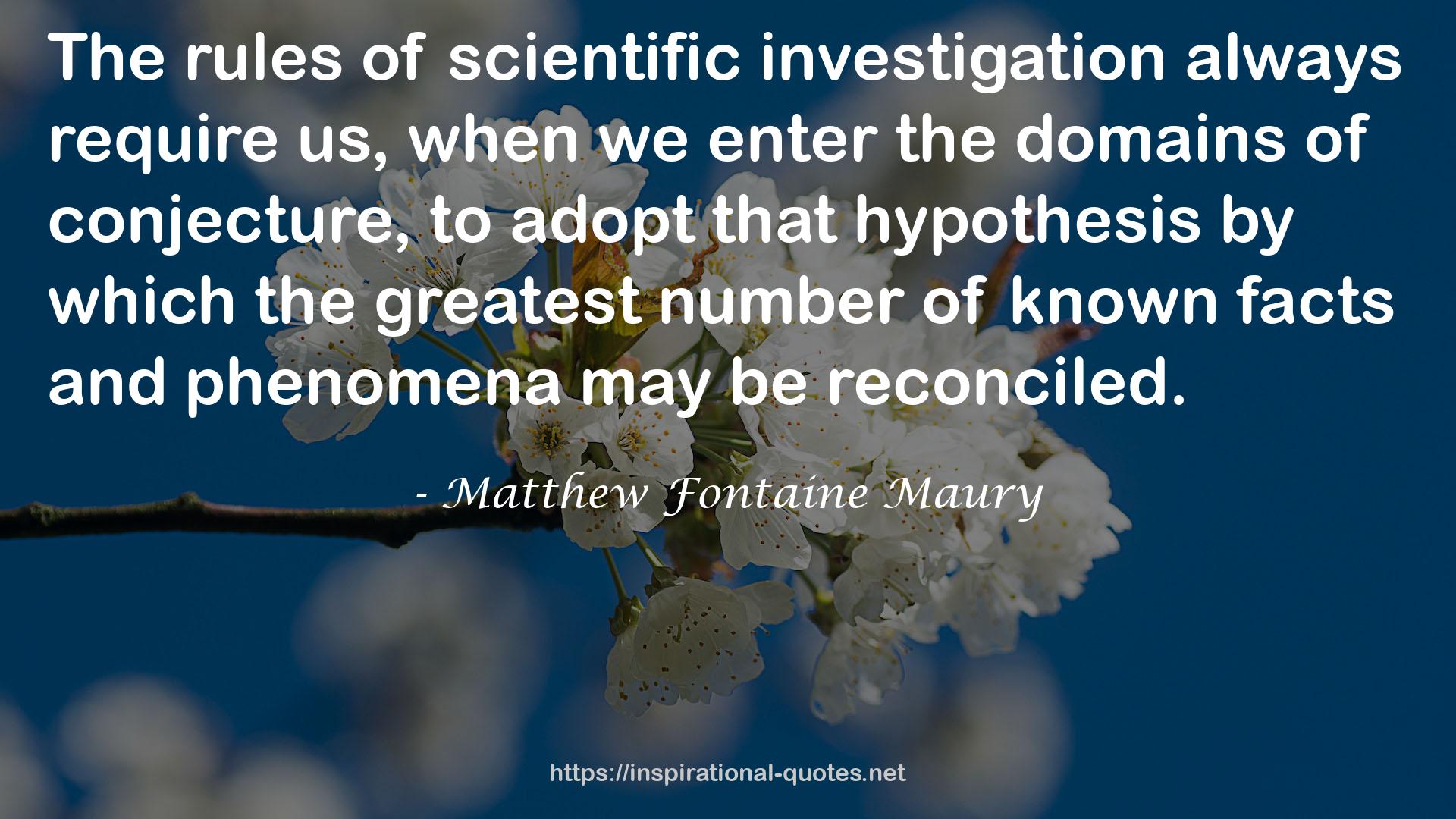Matthew Fontaine Maury QUOTES