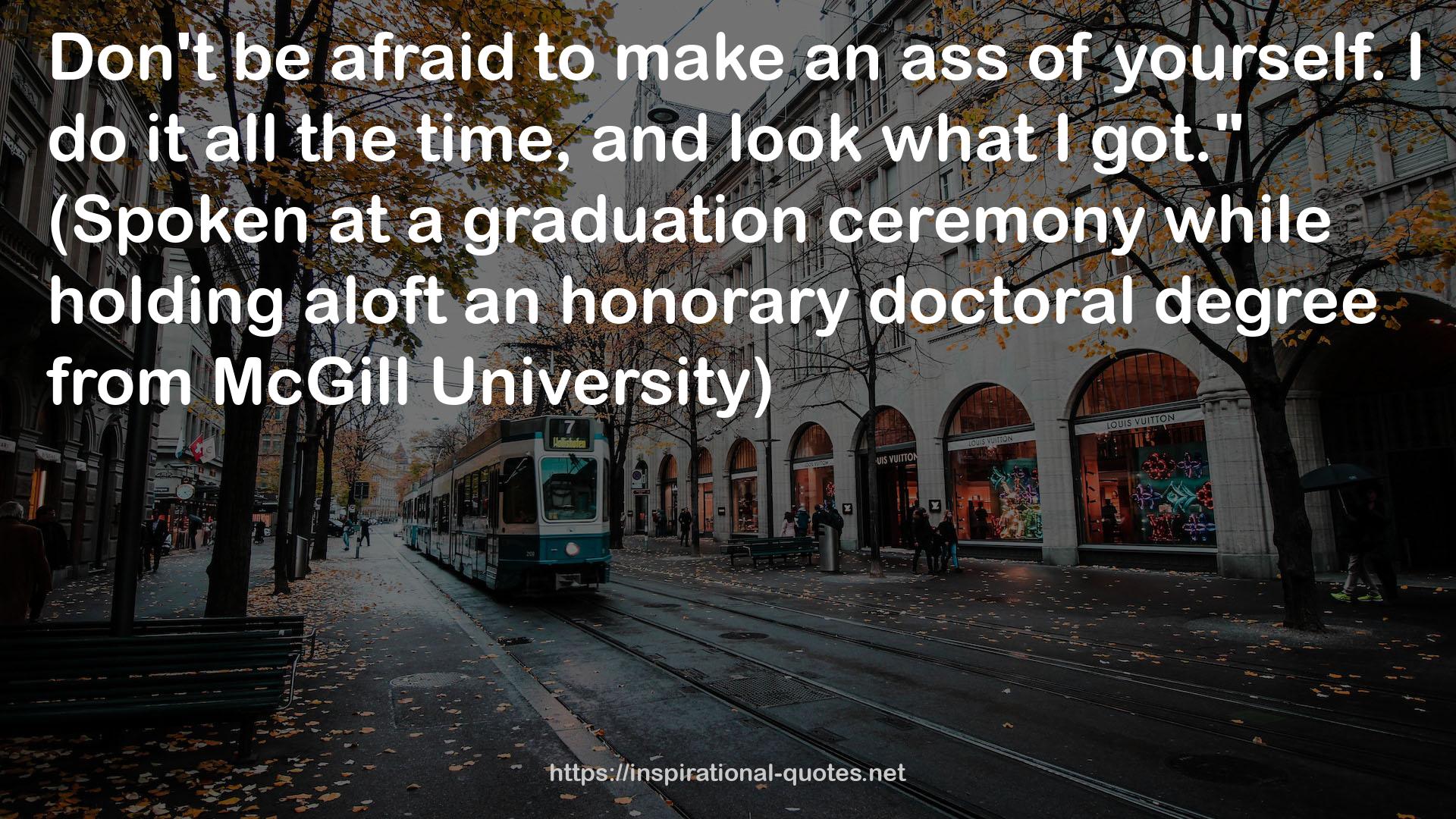 an honorary doctoral degree  QUOTES