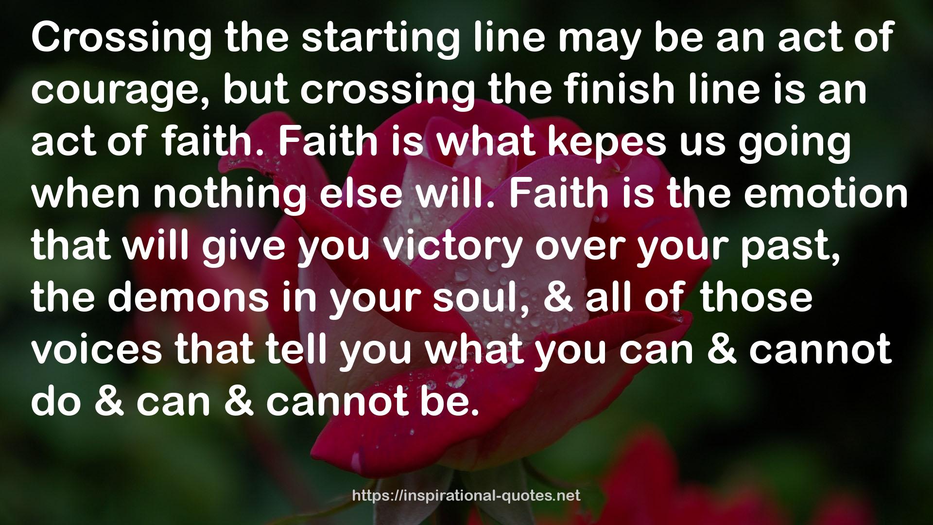 the finish line  QUOTES