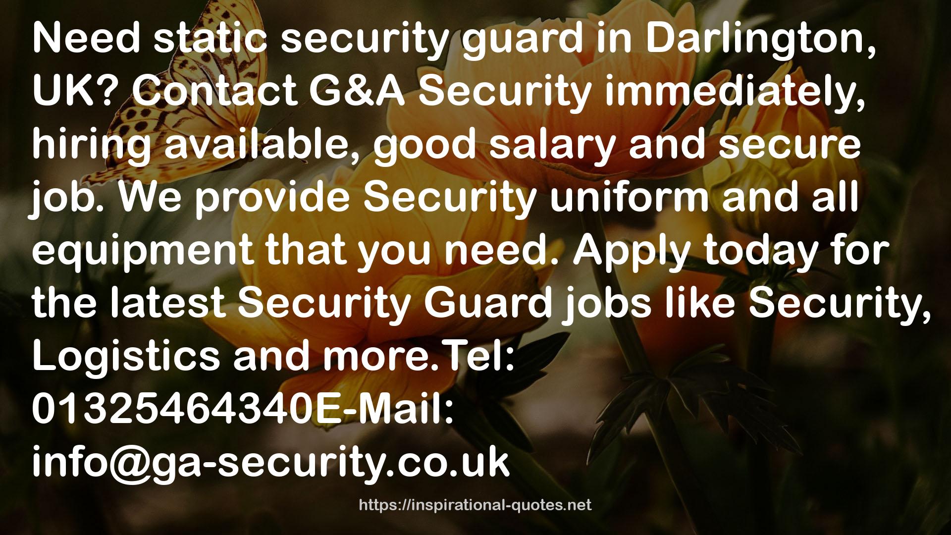 Security, Logistics  QUOTES