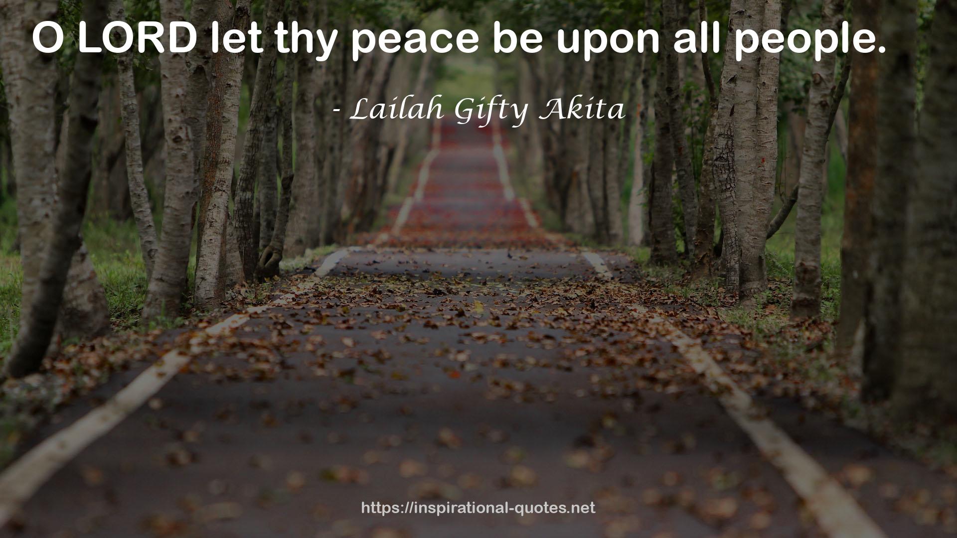 thy peace  QUOTES