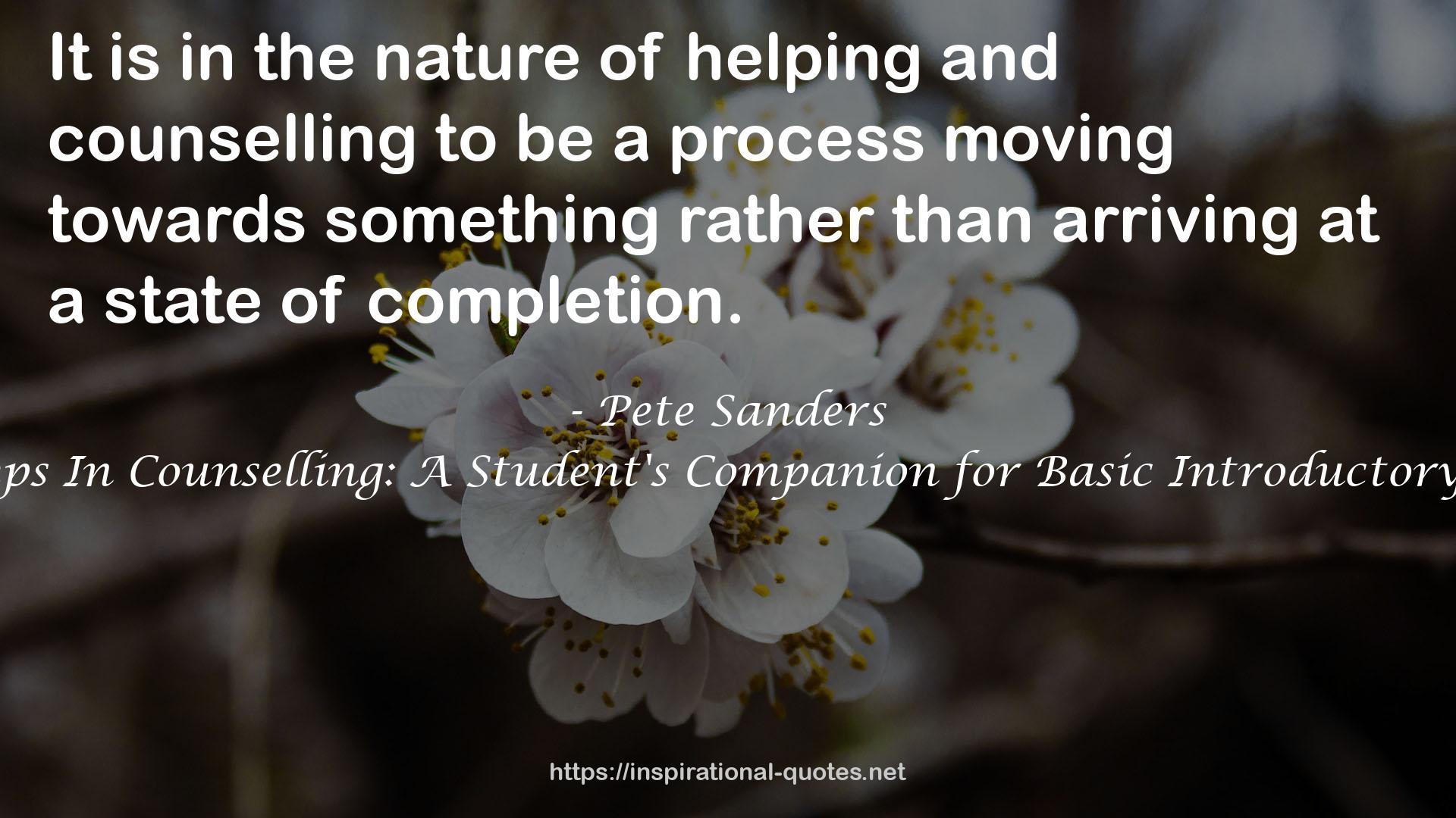 Pete Sanders QUOTES