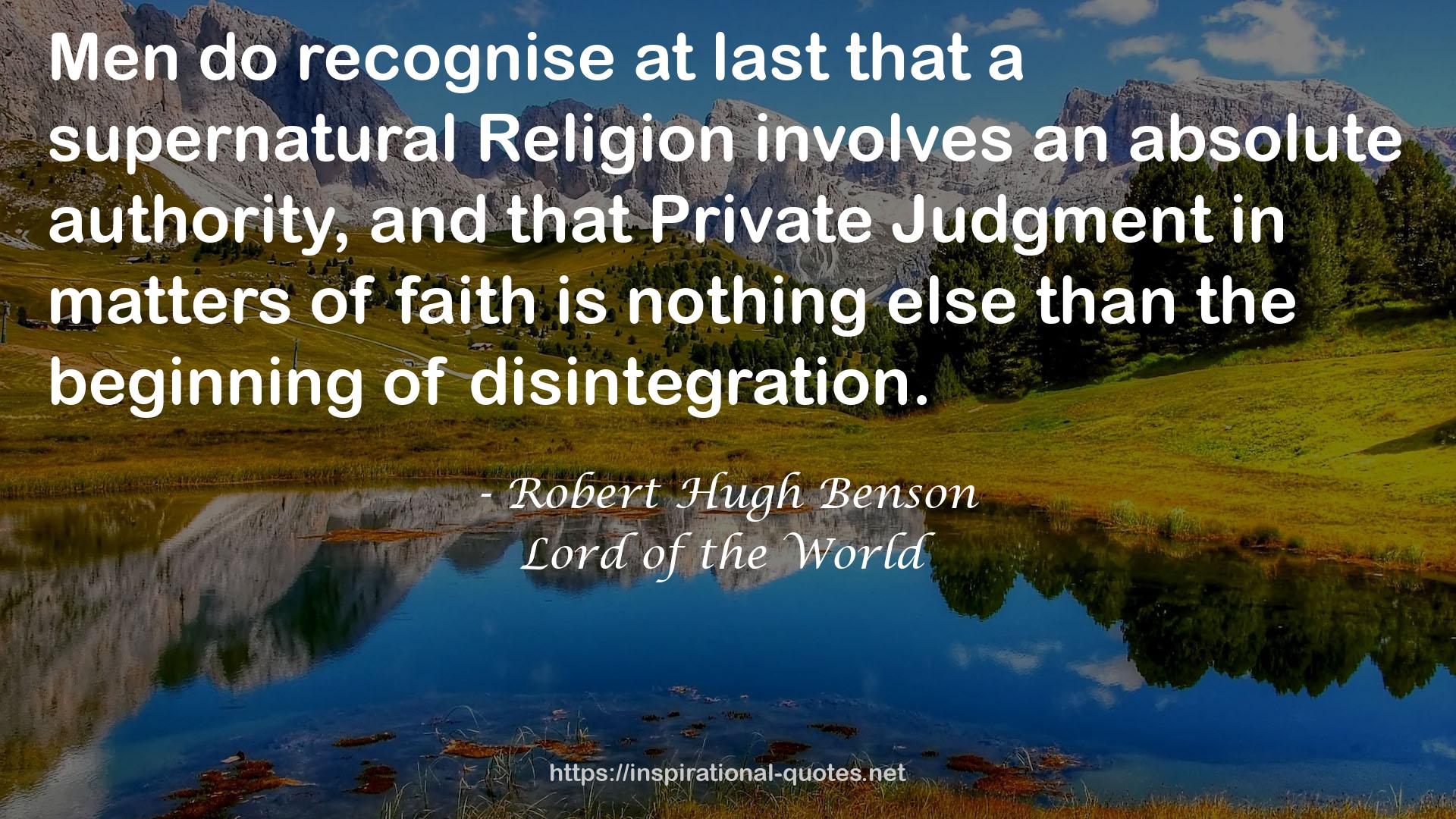 Robert Hugh Benson QUOTES