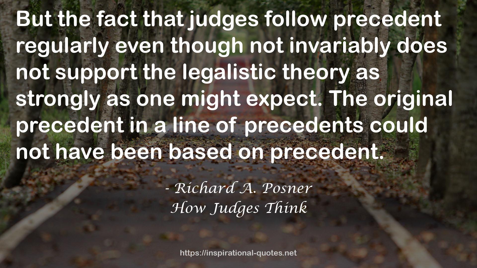 How Judges Think QUOTES