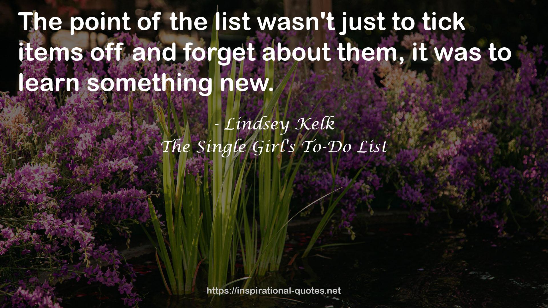 The Single Girl's To-Do List QUOTES