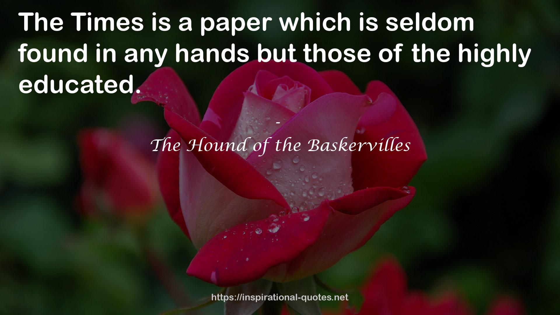The Hound of the Baskervilles QUOTES