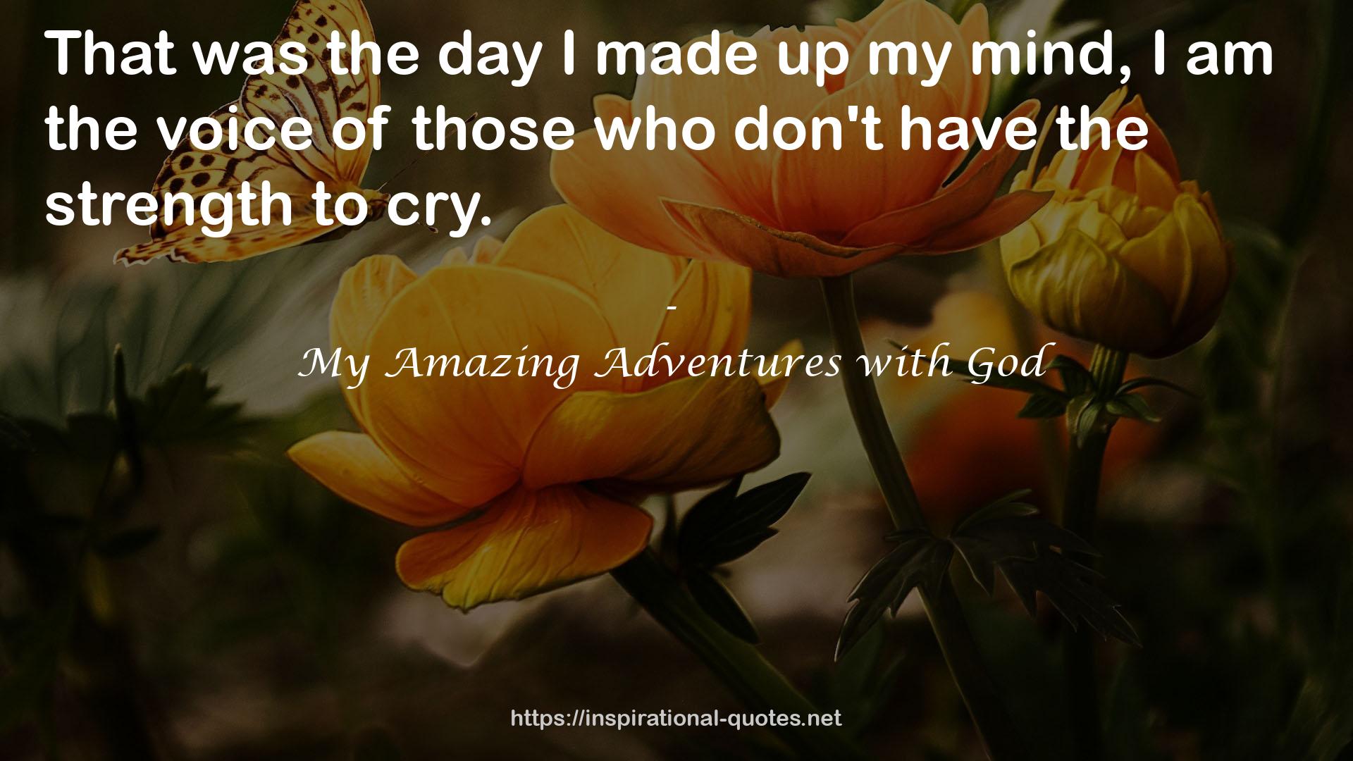 My Amazing Adventures with God QUOTES