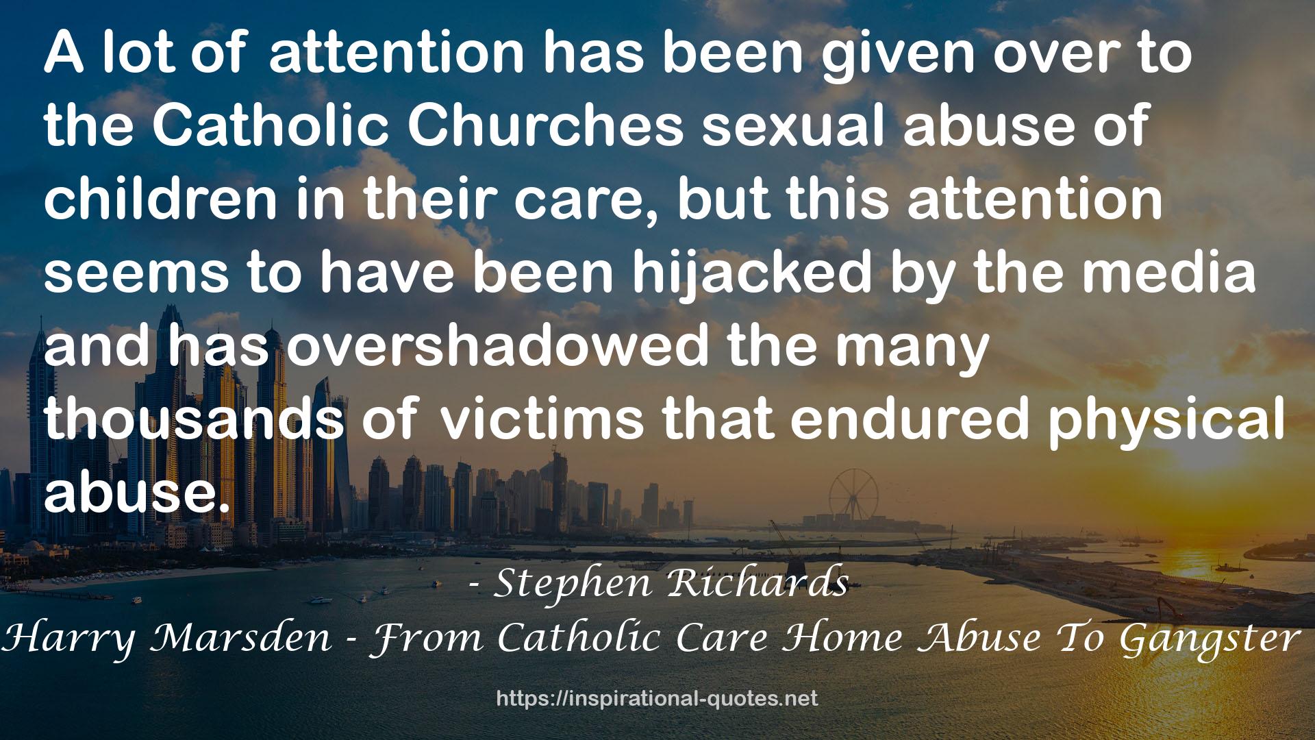 the Catholic Churches sexual abuse  QUOTES