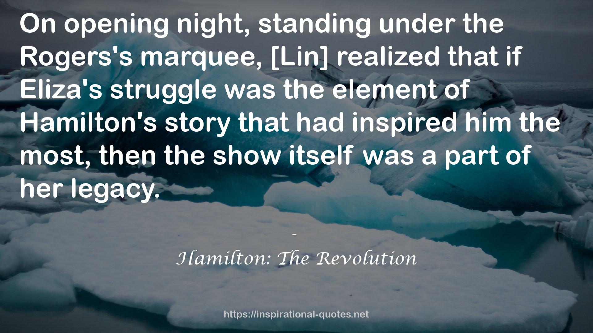 Hamilton's story  QUOTES