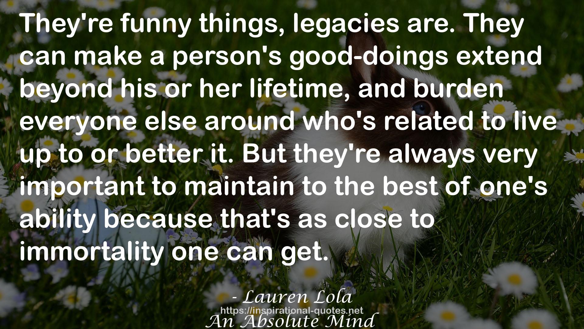 a person's good-doings  QUOTES