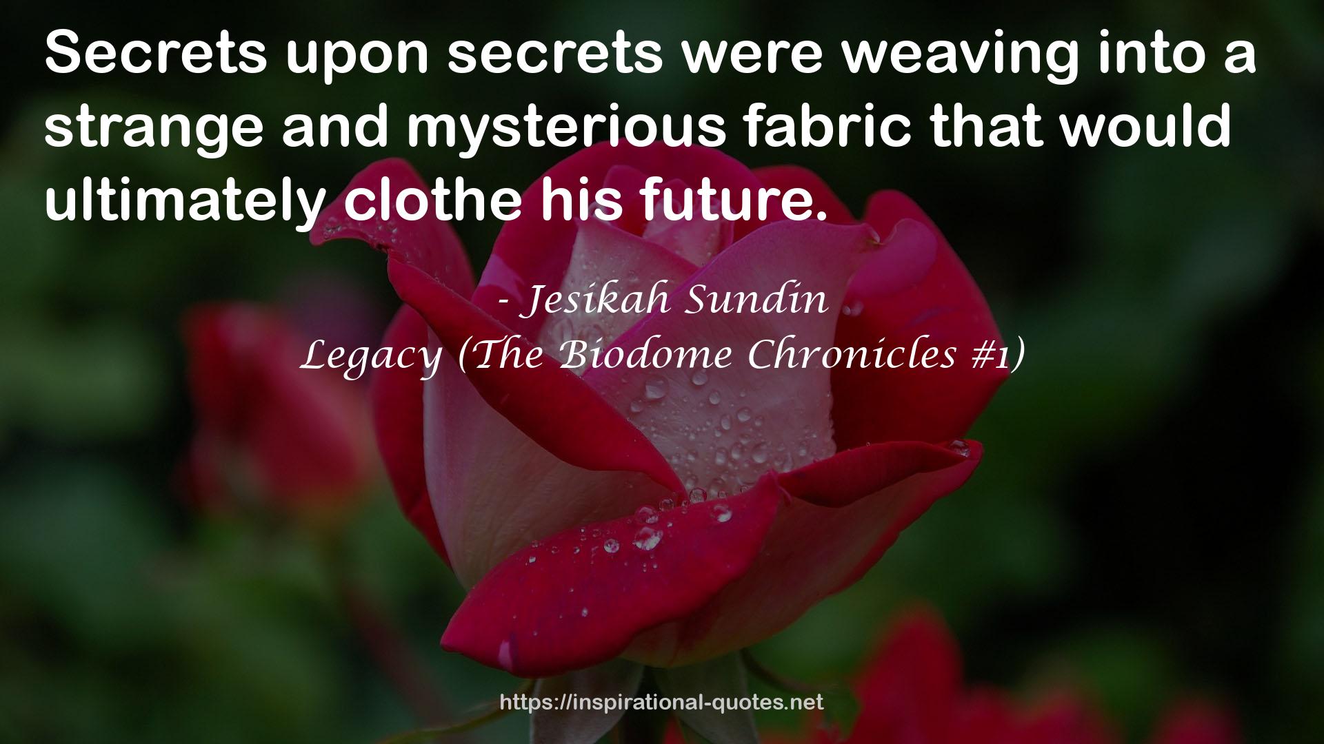 a strange and mysterious fabric  QUOTES