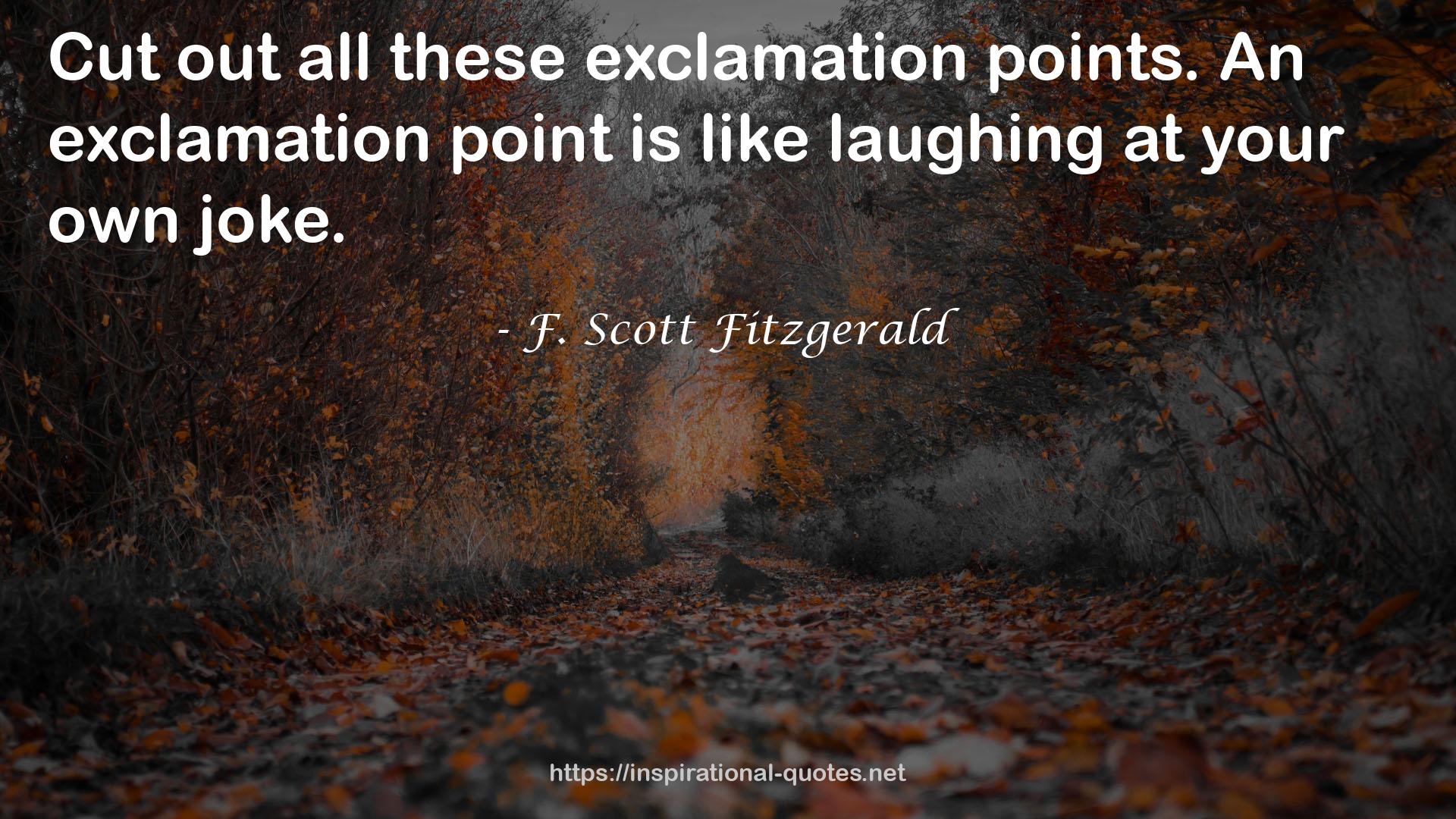 an exclamation point  QUOTES