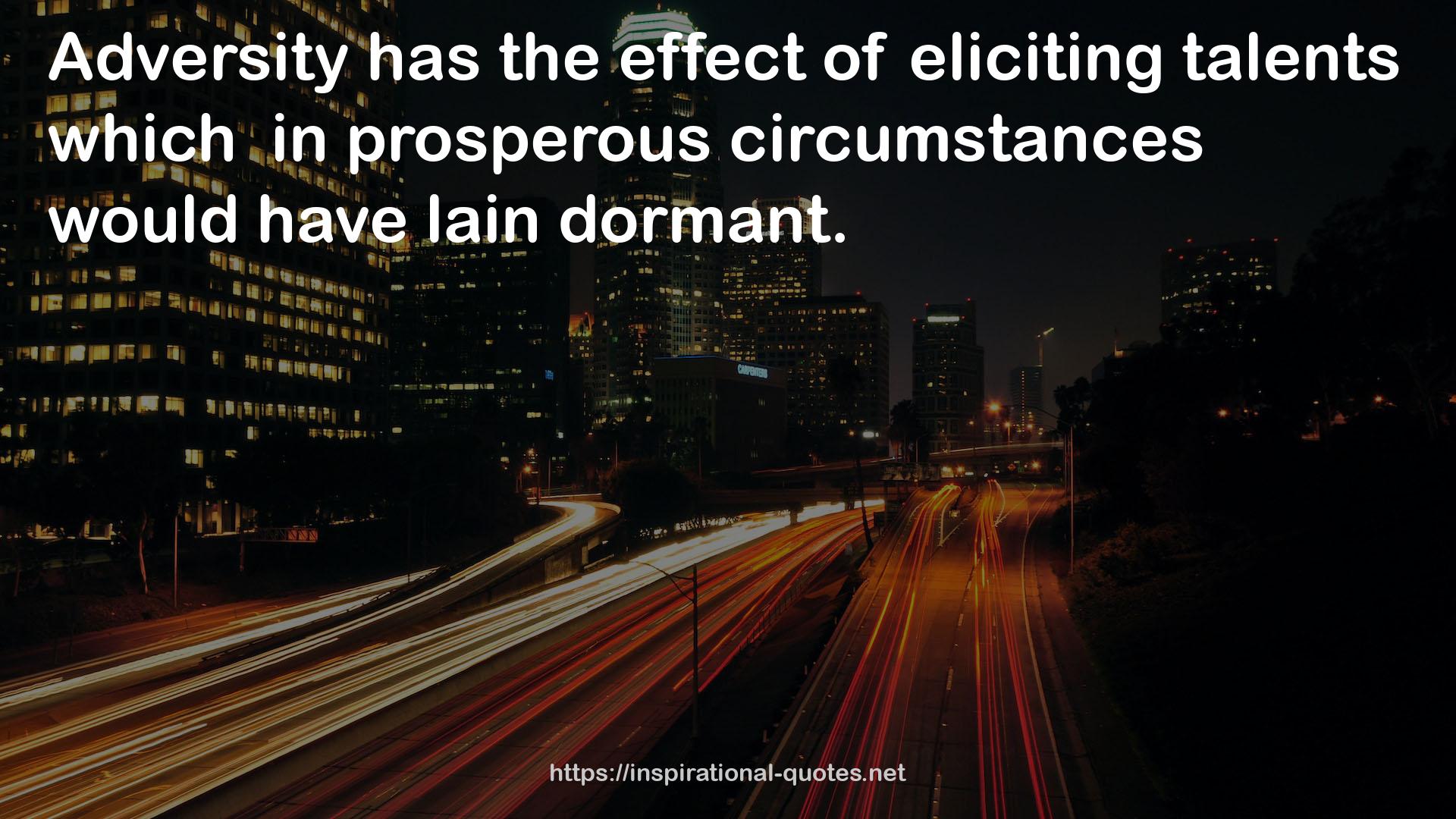 prosperous circumstances  QUOTES