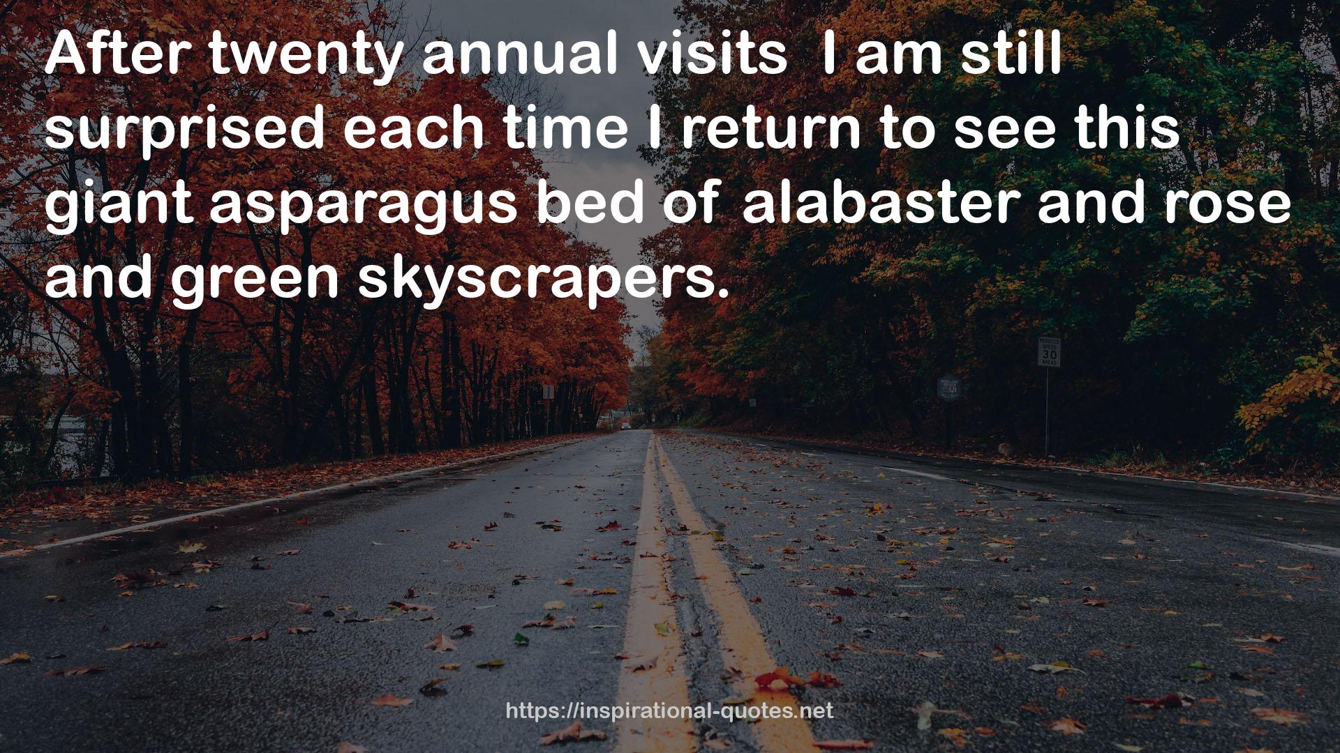 twenty annual visits  QUOTES