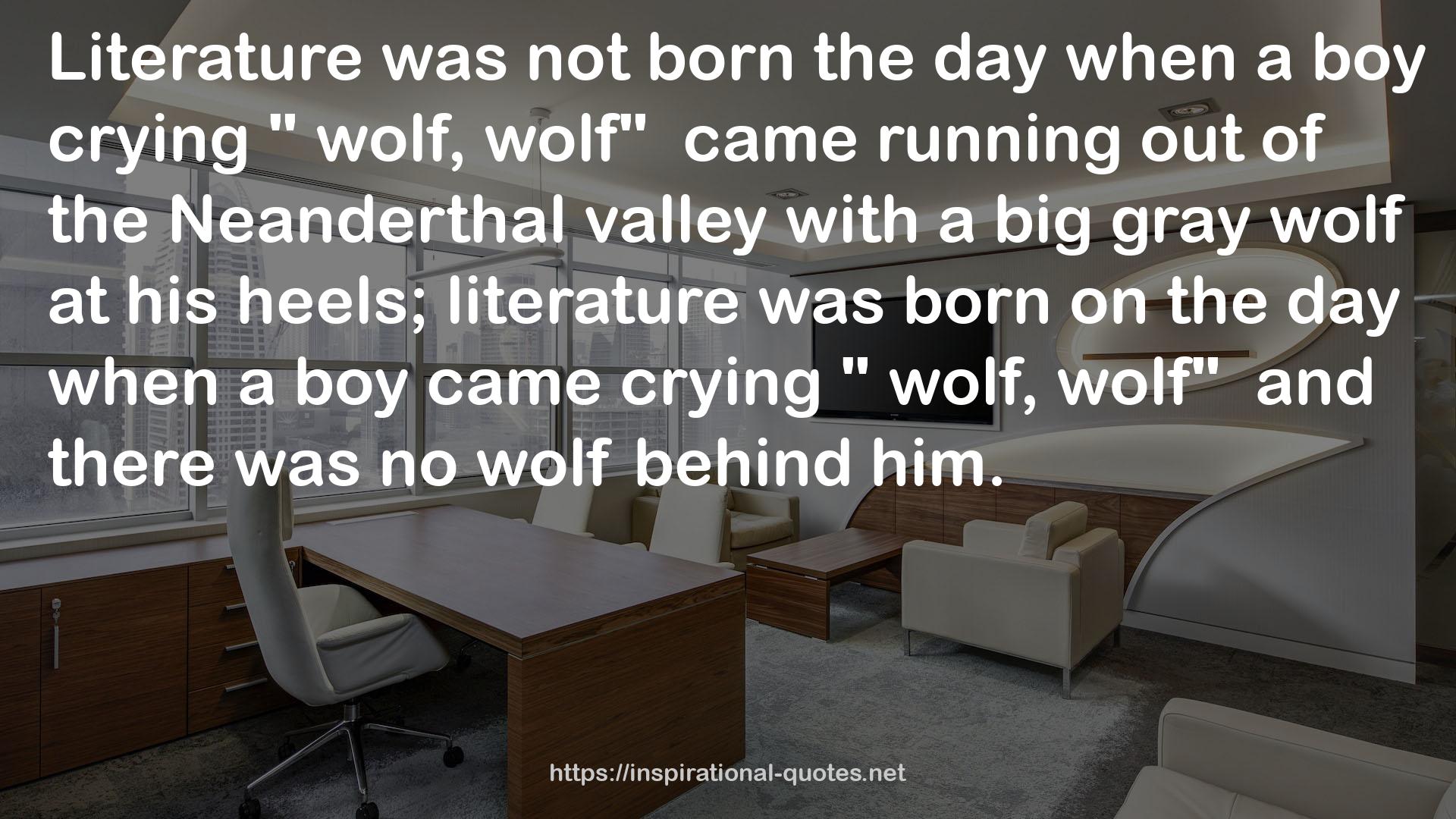 no wolf  QUOTES