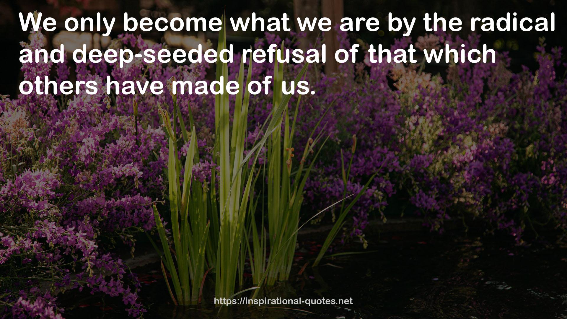 the radical and deep-seeded refusal  QUOTES