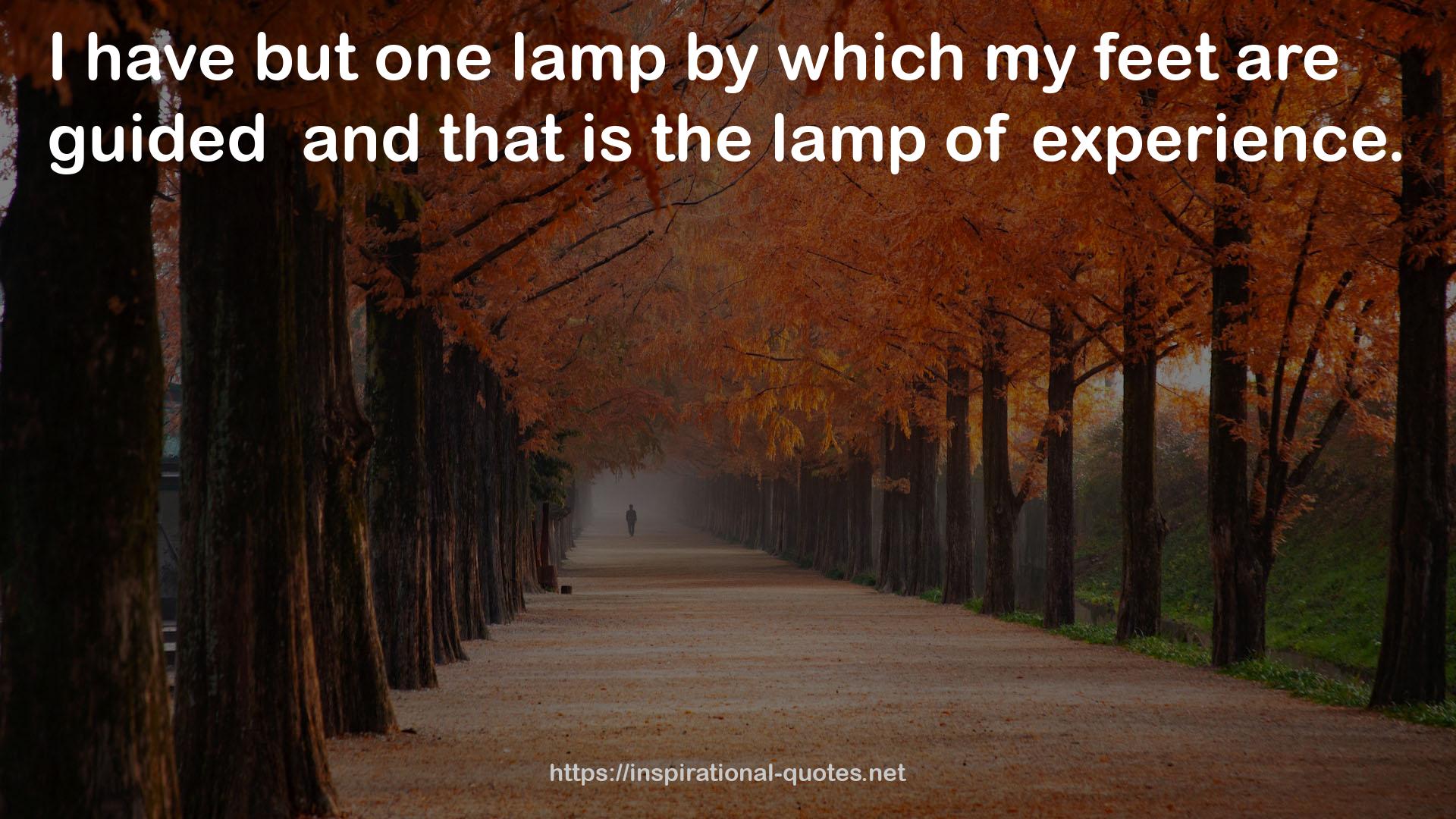 one lamp  QUOTES