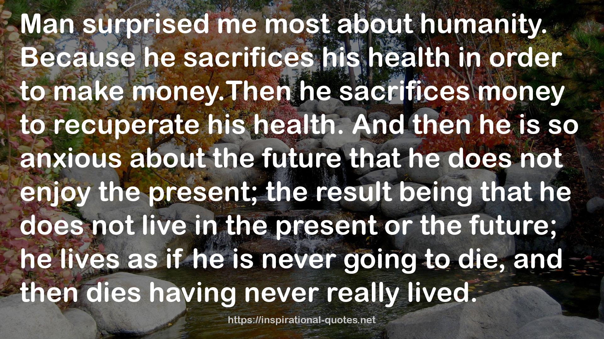 his health  QUOTES