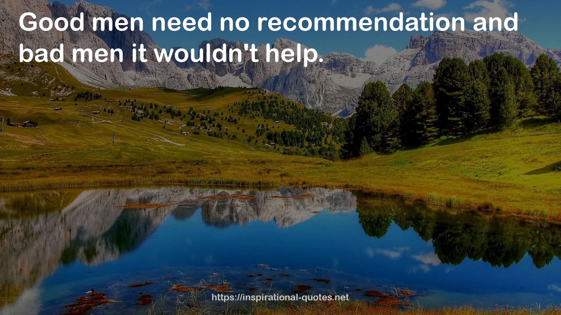 no recommendation  QUOTES