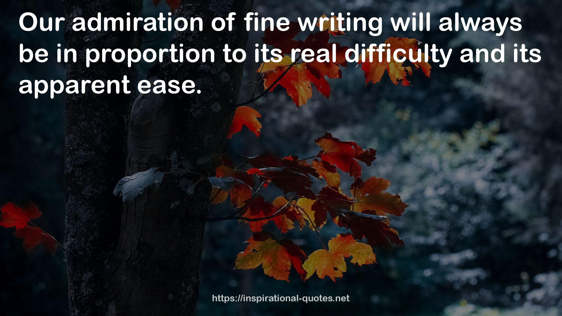 fine writing  QUOTES