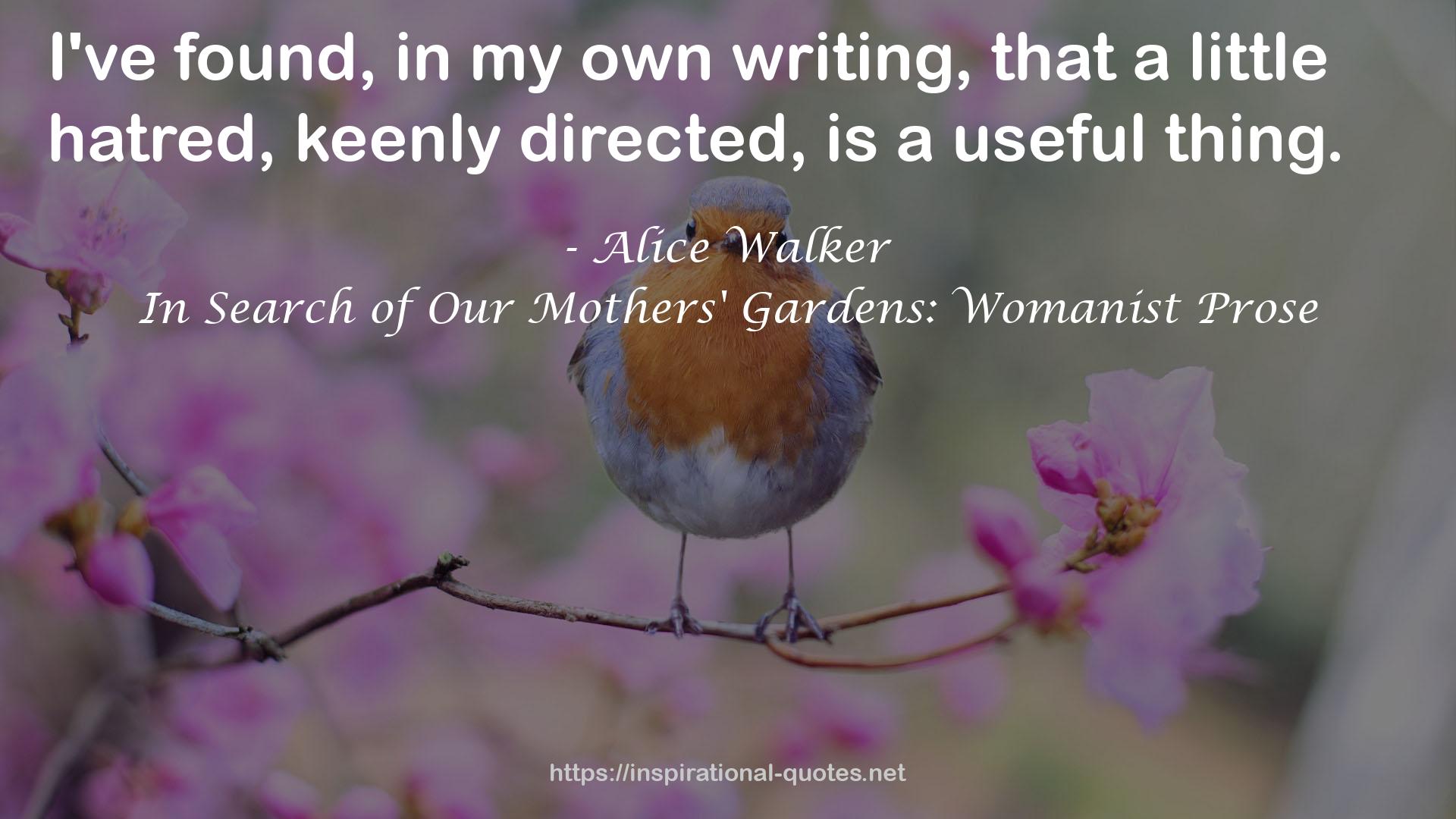 In Search of Our Mothers' Gardens: Womanist Prose QUOTES