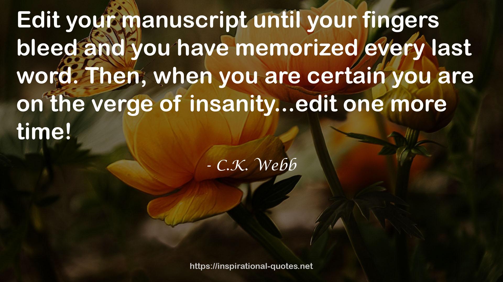 your manuscript  QUOTES