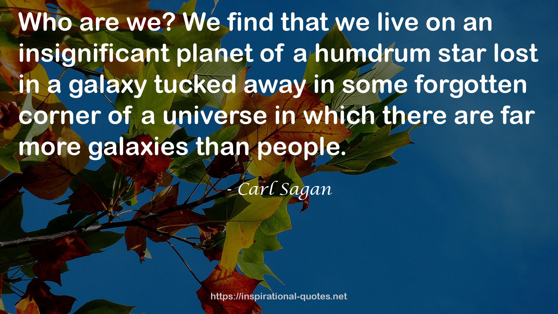 an insignificant planet  QUOTES