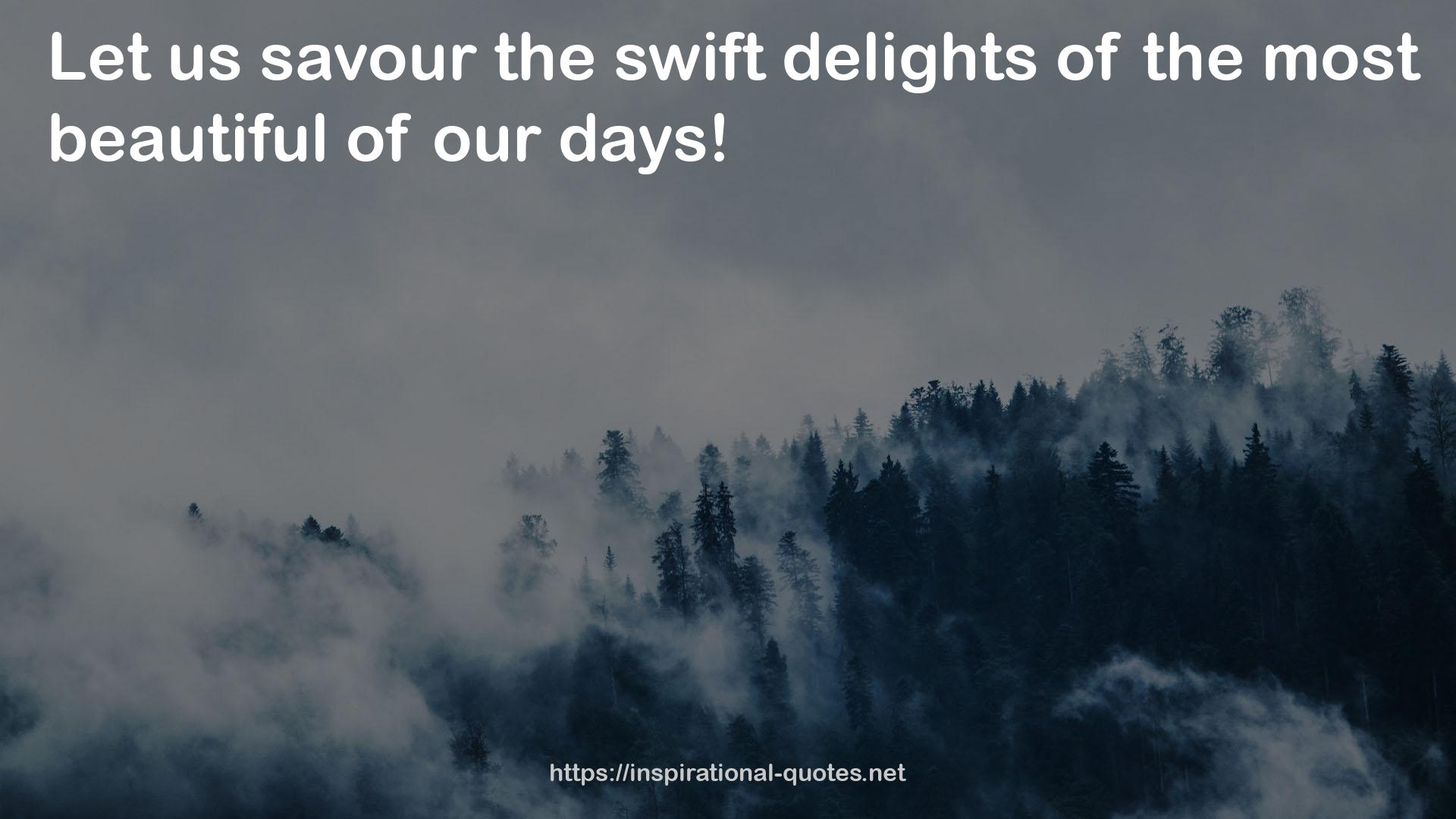 the swift delights  QUOTES