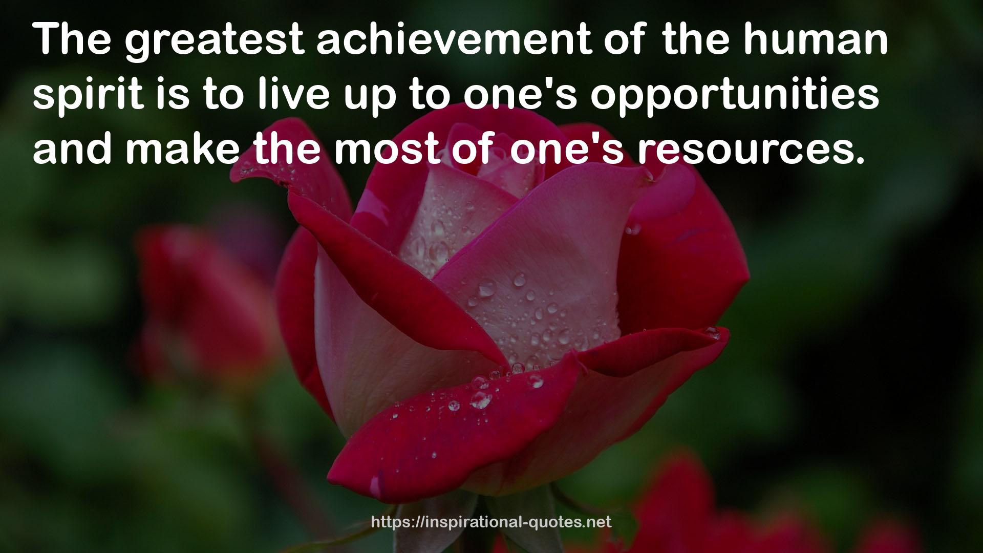 one's opportunities  QUOTES