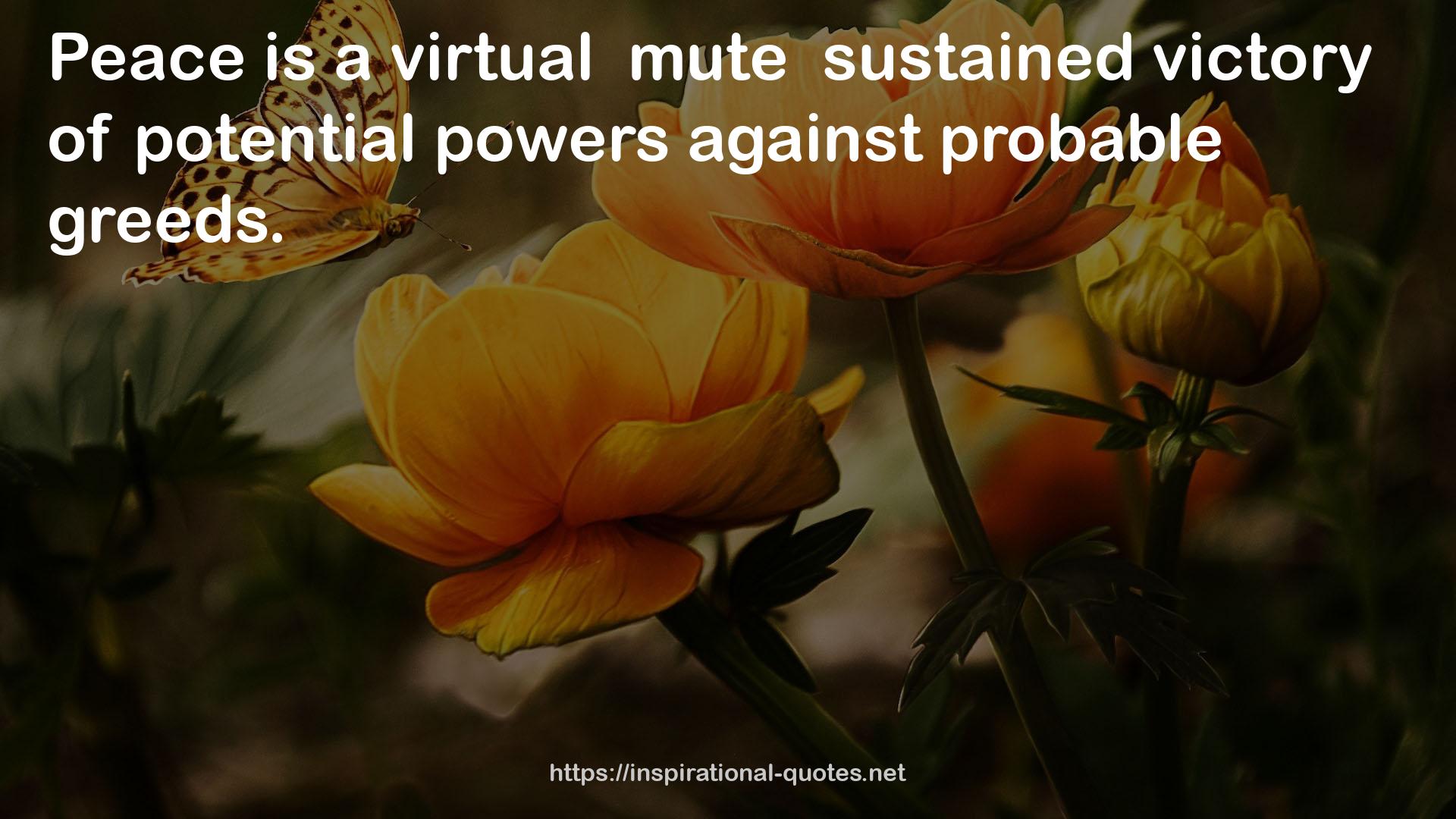 a virtual  mute  sustained victory  QUOTES