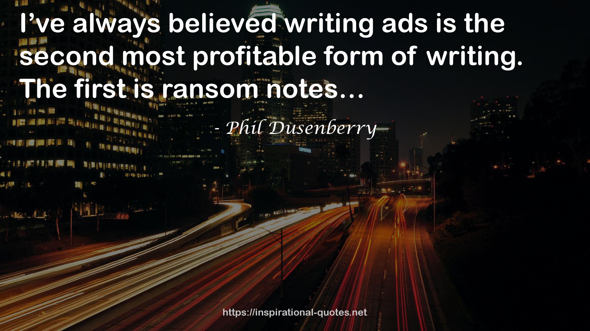 Phil Dusenberry QUOTES