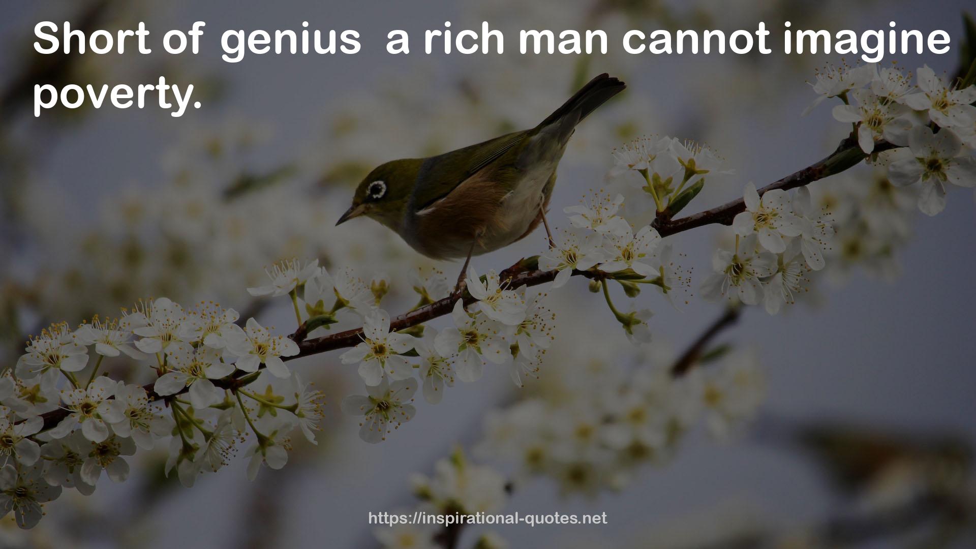 a rich man  QUOTES