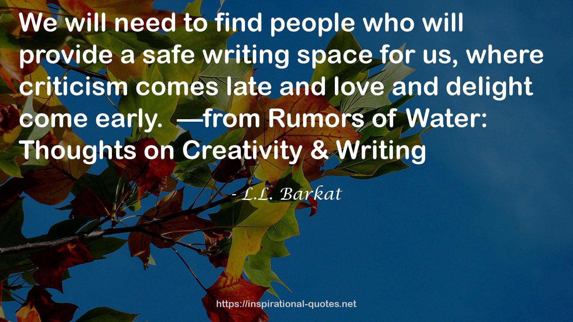 a safe writing space  QUOTES