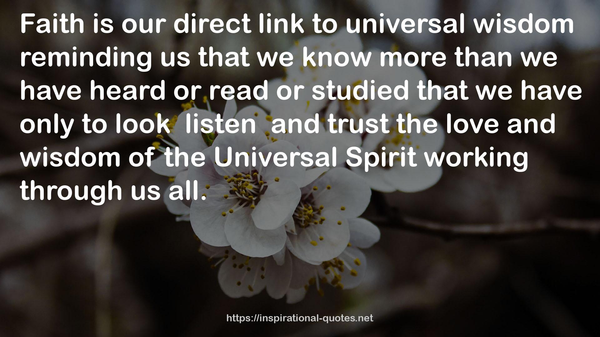 the universal spirit  QUOTES