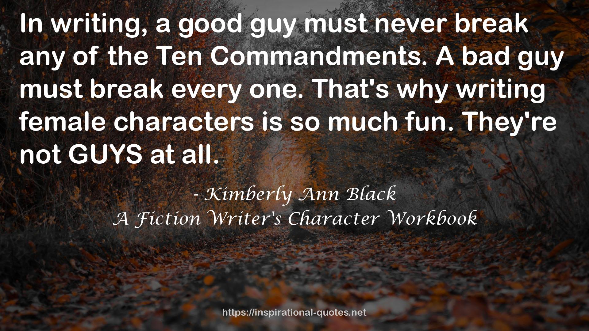 A Fiction Writer's Character Workbook QUOTES