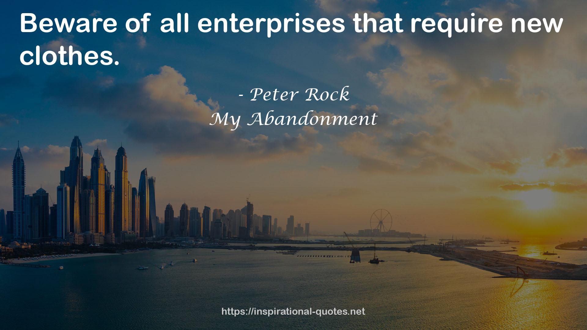 Peter Rock QUOTES
