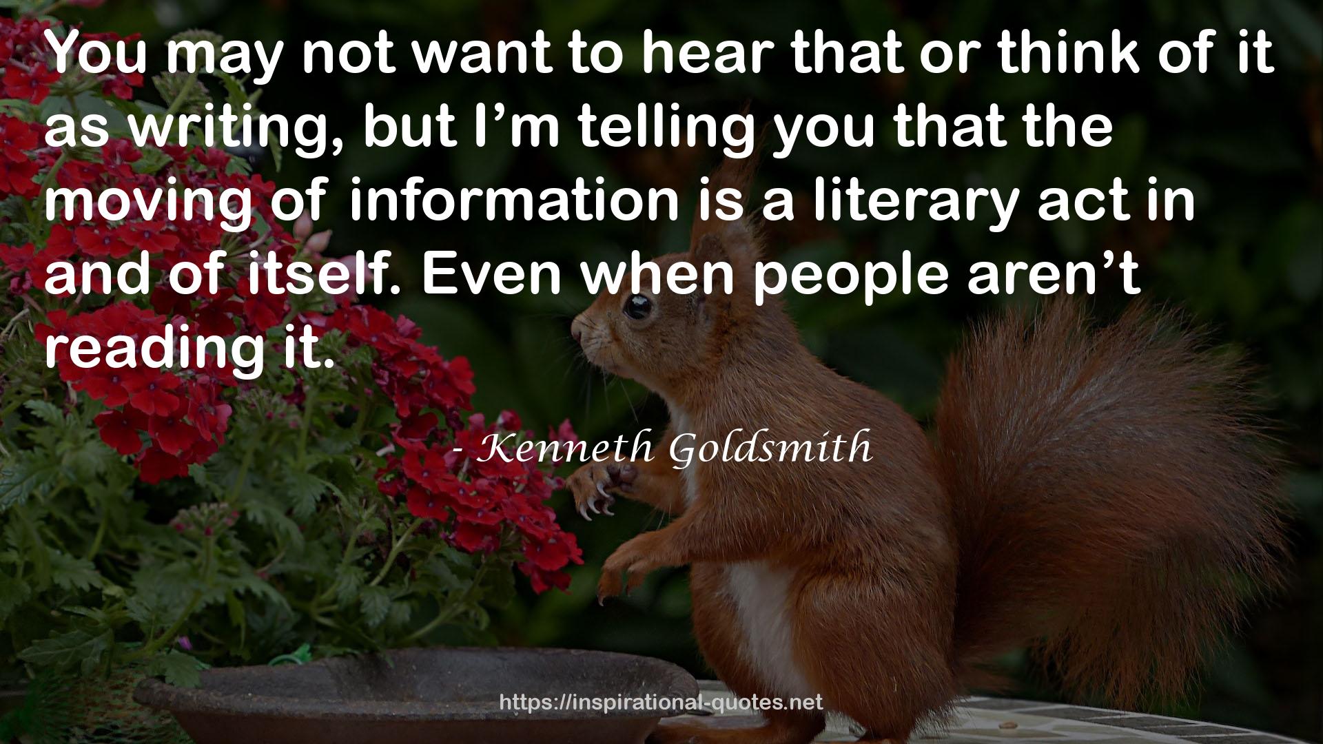 Kenneth Goldsmith QUOTES
