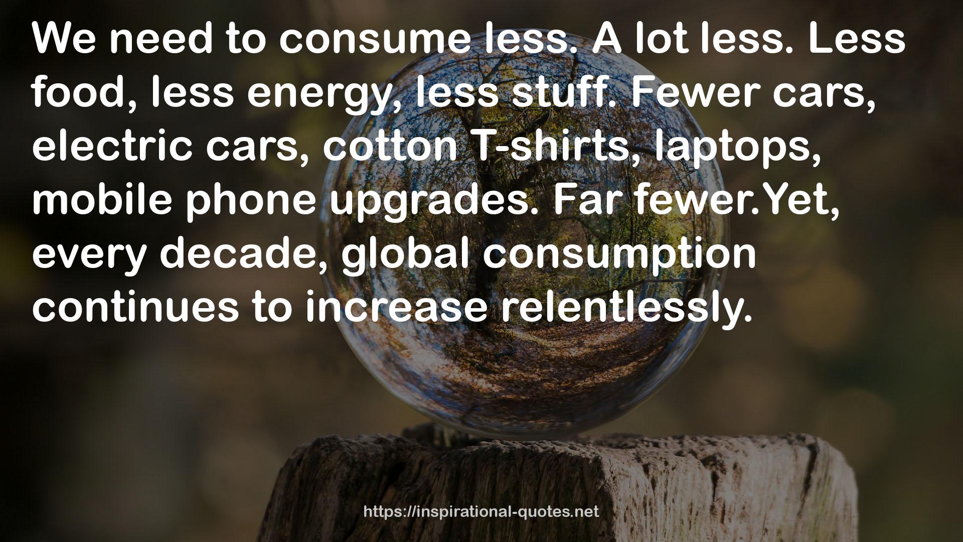 global consumption  QUOTES