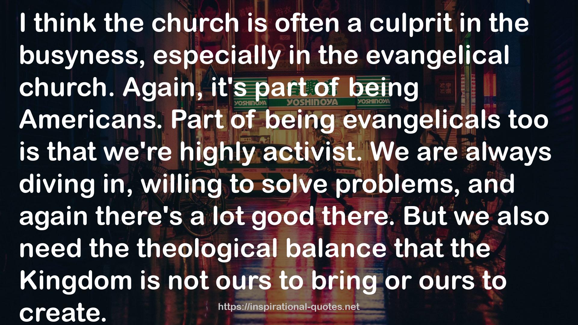 the theological balance  QUOTES