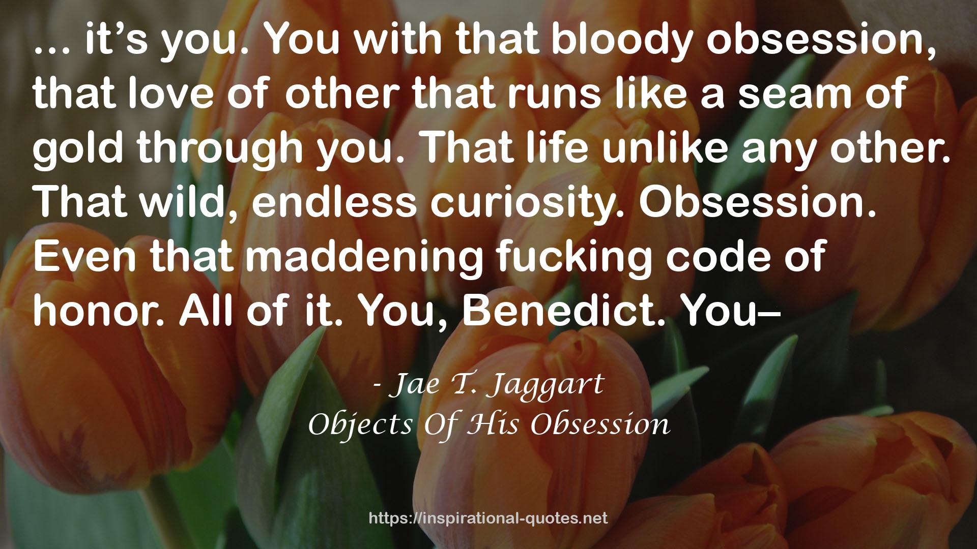 Objects Of His Obsession QUOTES