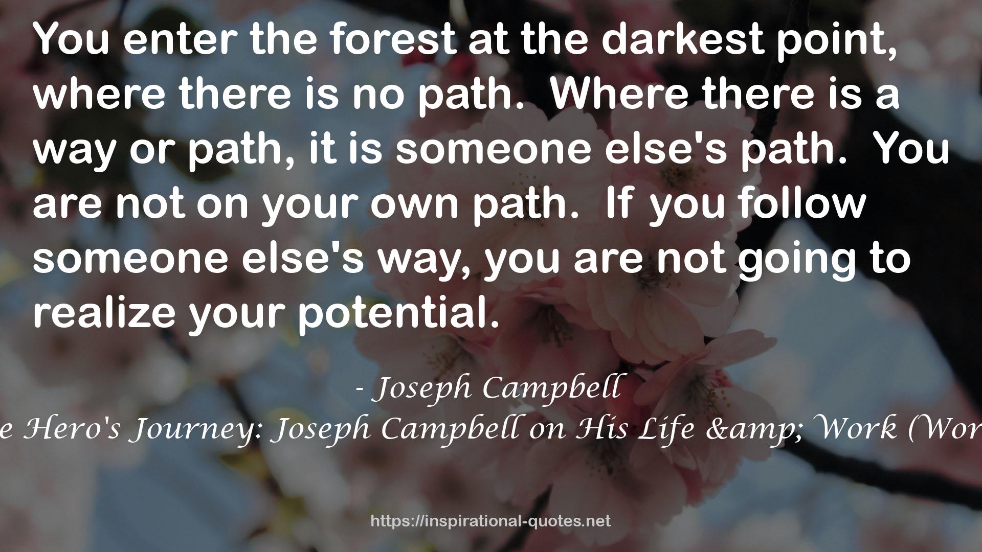 The Hero's Journey: Joseph Campbell on His Life & Work (Works) QUOTES