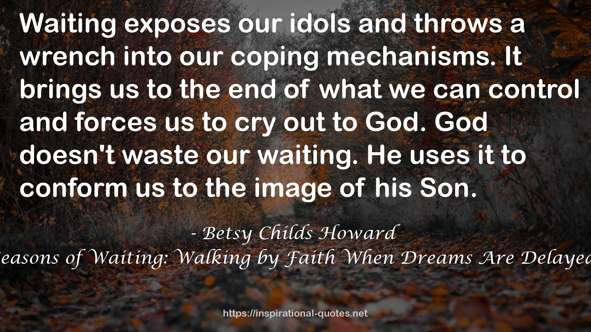 Seasons of Waiting: Walking by Faith When Dreams Are Delayed QUOTES