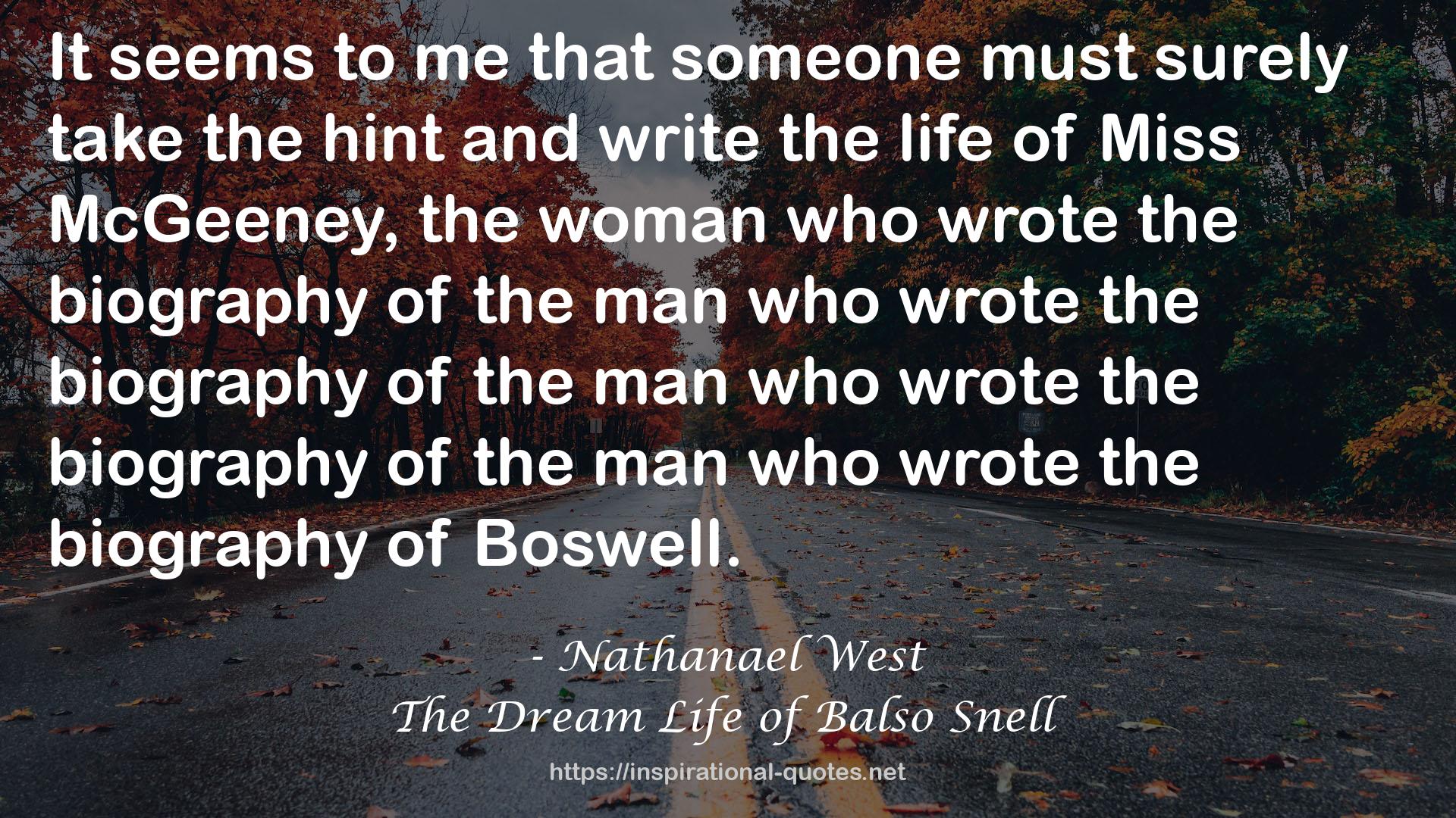 The Dream Life of Balso Snell QUOTES